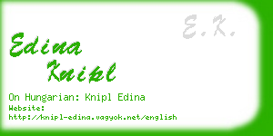 edina knipl business card